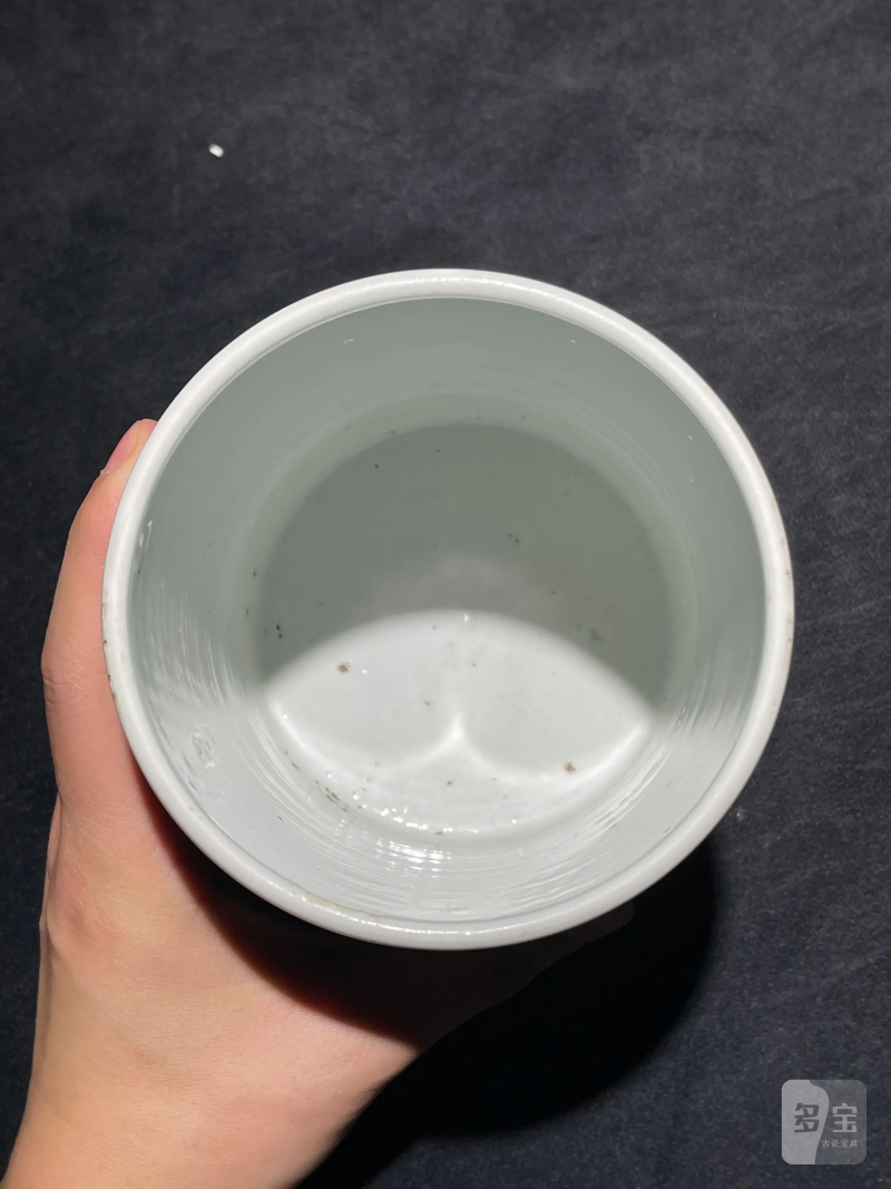 清康熙 青花梦笔生花纹笔筒 - 图6